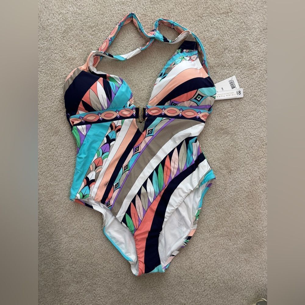 Women’s Trina Turk One Piece Bathing Suit Sz 14 NWT